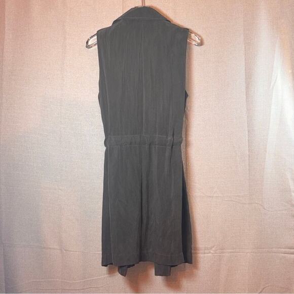 Elevenses Army Green Collar Tie Wrap Vest Chic and Functional Size Medium - Picture 7 of 9